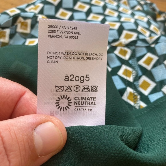 Reformation Cyril Mod Mini Dress in Green Mosaic Size M EUC - Picture 9 of 11